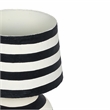 Positano Black Striped Papier Mache Table Lamp