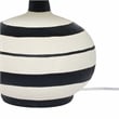 Positano Black Striped Papier Mache Table Lamp