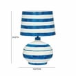 Positano Blue Striped Papier Mache Table Lamp