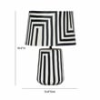Minori Black Striped Papier Mache Table Lamp