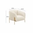 Kandra Cream Velvet Accent Chair