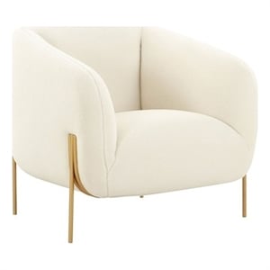 kandra cream shearling accent chair