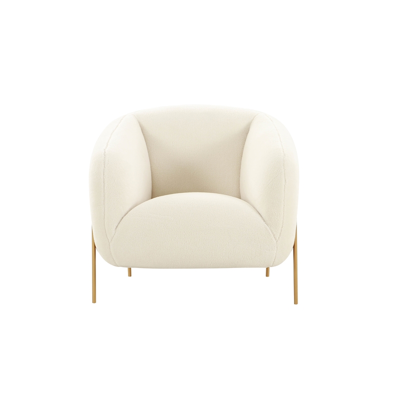 Kandra Cream Shearling Accent Chair