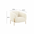 Kandra Cream Shearling Accent Chair