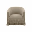 Shag Me Gray Faux Leather Swivel Chair