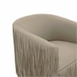 Shag Me Gray Faux Leather Swivel Chair