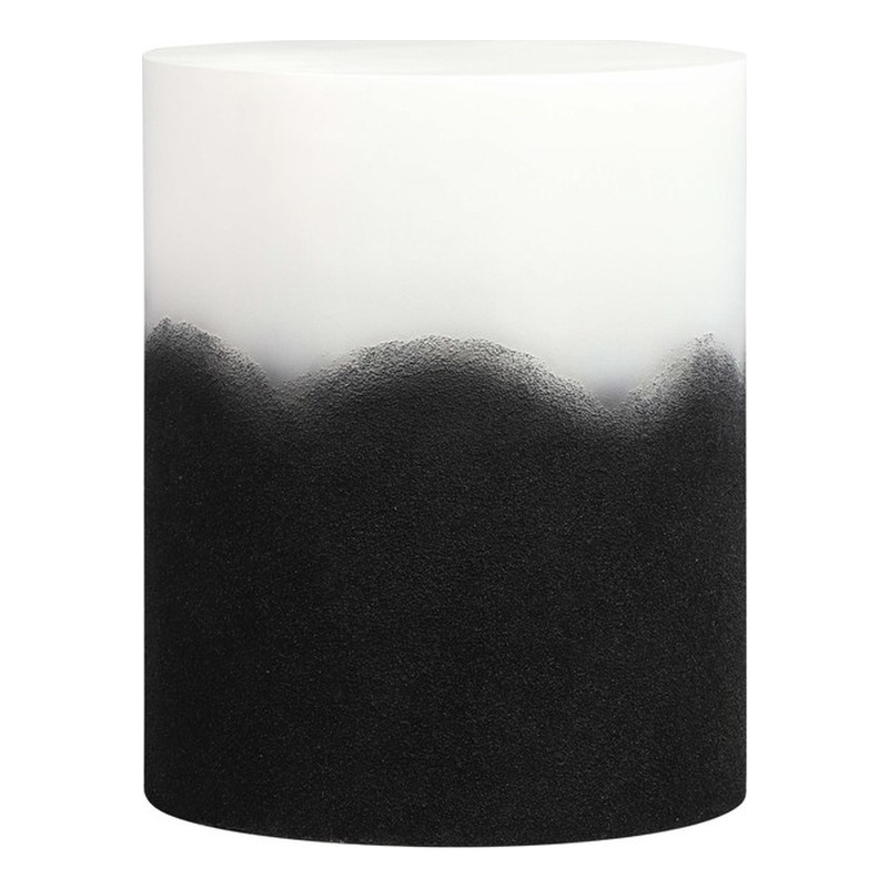 Matra Black and White Mango Wood Side Table