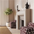 Pippa Merlot Geometric Jacquard Weave Stool