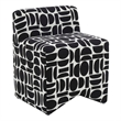 Pippa Black Geometric Jacquard Weave Stool