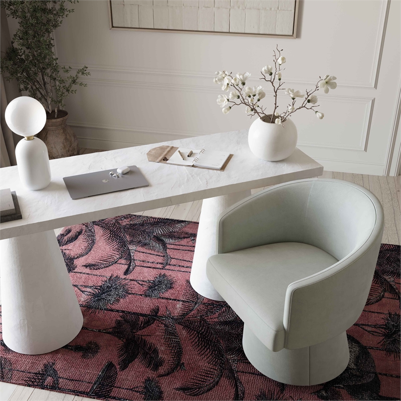 Kristen Light Green Rolling Desk Chair