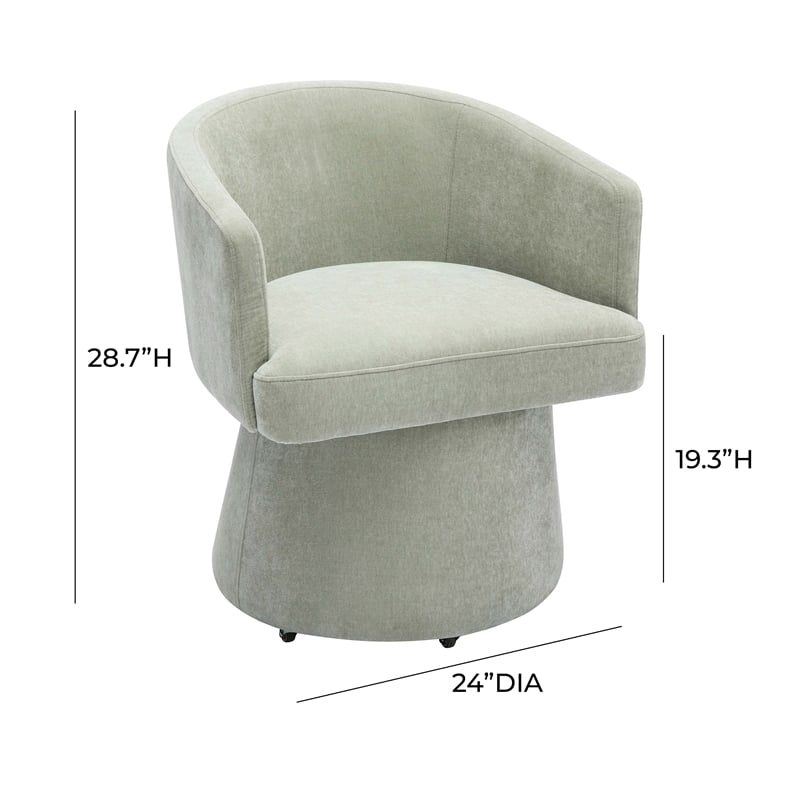 Kristen Light Green Rolling Desk Chair