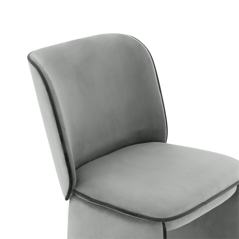 Kinsley Gray Velvet Dining Chair
