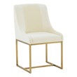 Lisa Cream Pleated Velvet Dining Chair