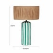 Ravello Green Striped Papier Mache Table Lamp