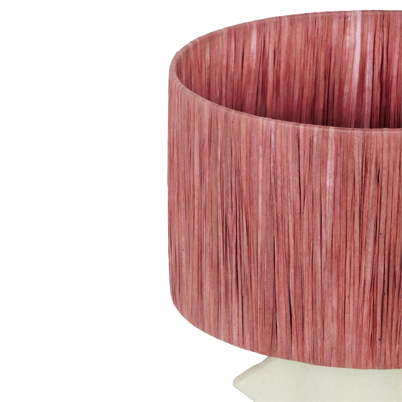 Wild Thing Beige Papier Mache Table Lamp