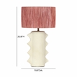 Wild Thing Beige Papier Mache Table Lamp