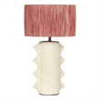 Wild Thing Beige Papier Mache Table Lamp