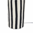 Maiori Black Striped Papier Mache Table Lamp