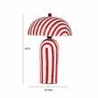 Maiori Red Striped Papier Mache Table Lamp