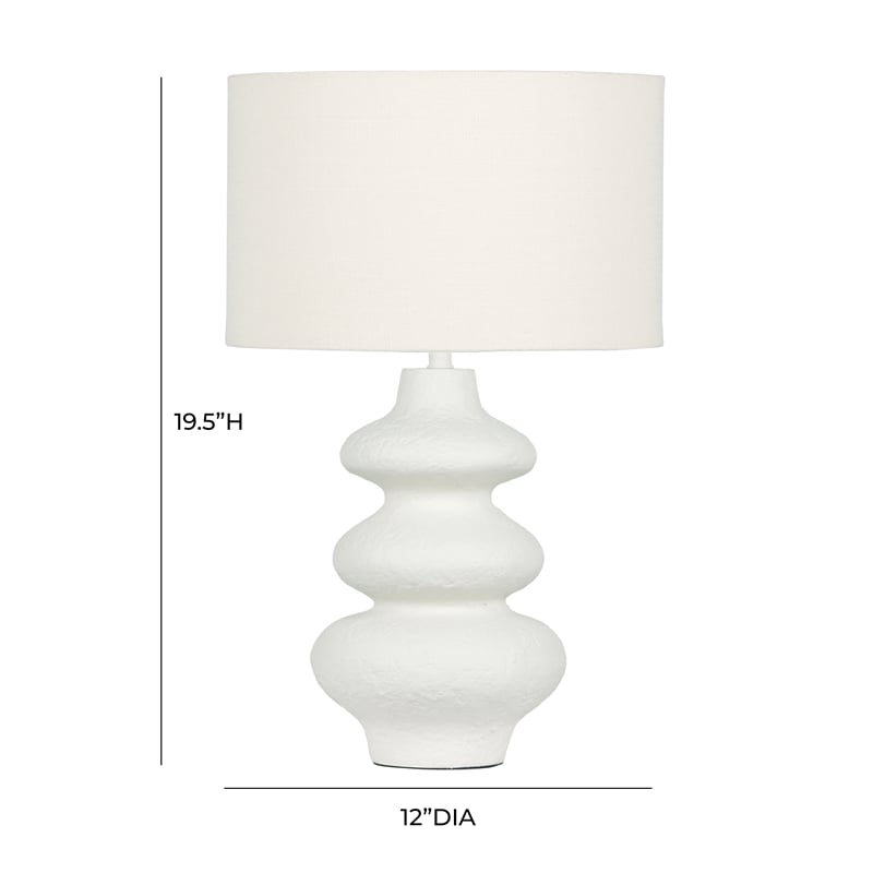 Riviera Cream Textured Table Lamp