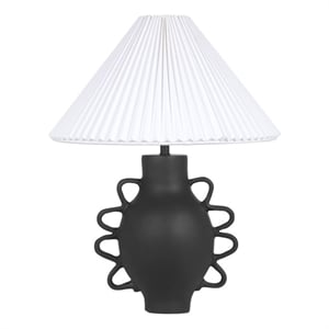 hazza black pleated table lamp