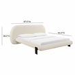 Ophelia Cream Faux Wool Queen Bed