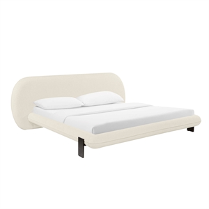 Ophelia Cream Faux Wool King Bed