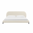 Ophelia Cream Faux Wool King Bed