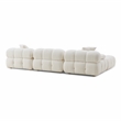 Calliope Cream Vegan Shearling 4-piece Modular Sectional