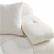 Calliope Cream Vegan Shearling 4-piece Modular Sectional