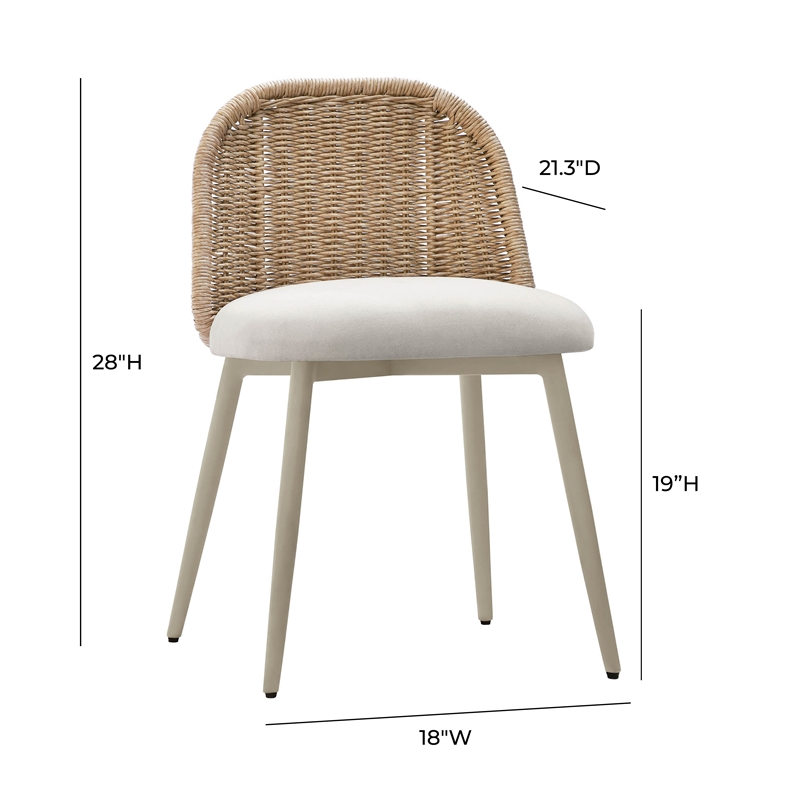 Alexa Cream Outdoor Dining Chair