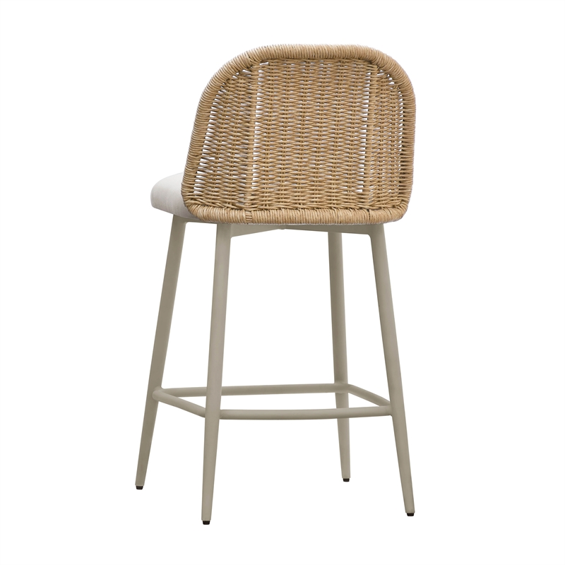 Alexa Cream Outdoor Counter Stool