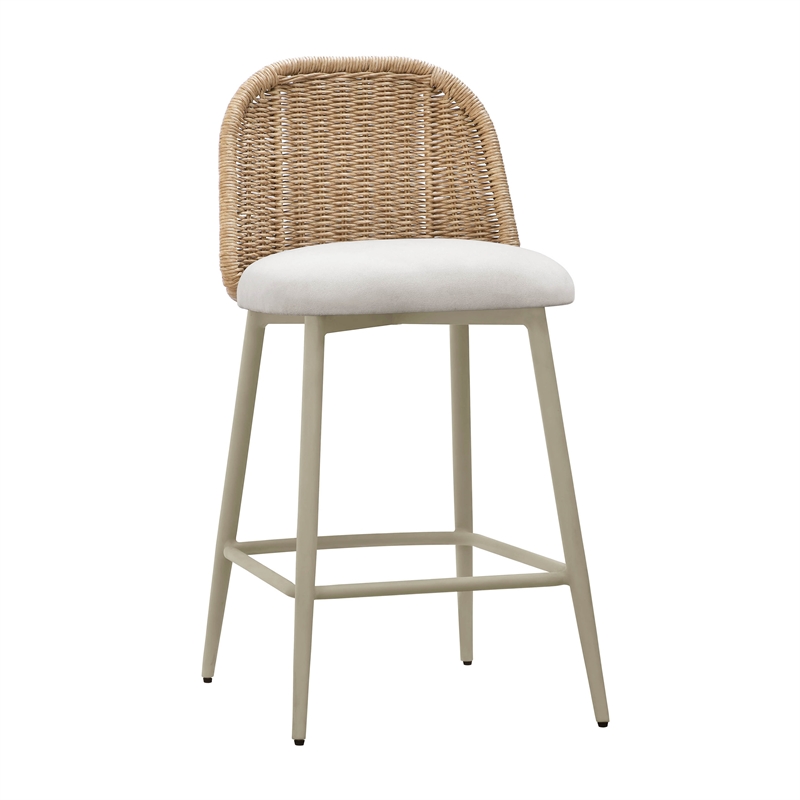 Alexa Cream Outdoor Counter Stool