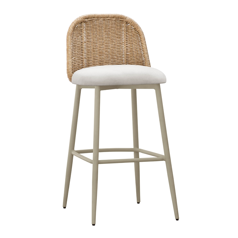 Alexa Cream Outdoor Barstool