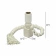 Harrison Cream Wooden Candlestick