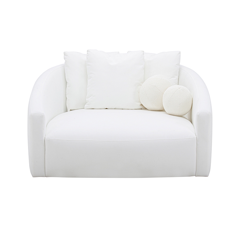 Hanim Cream Performance Fabric Daybed