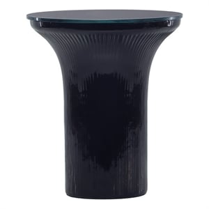 Cassandra Midnight Blue Glass Flared Side Table