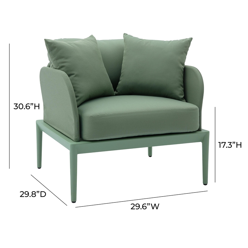 Kapri Moss Green Outdoor Armchair