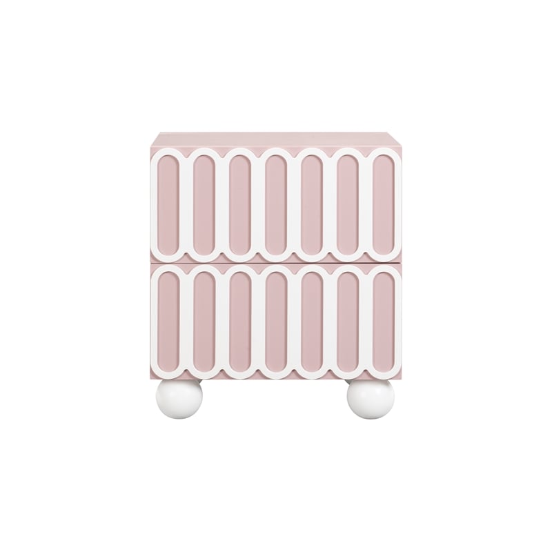 Tori Motif Mauve Nightstand