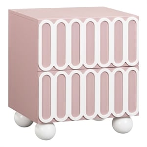 Tori Motif Mauve Nightstand