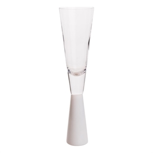 Flute White Champagne Glasses - Set of 4