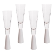 Flute White Champagne Glasses - Set of 4