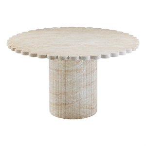Blossom Washed Travertine Finish Indoor / Outdoor 54&quot Round Dining Table