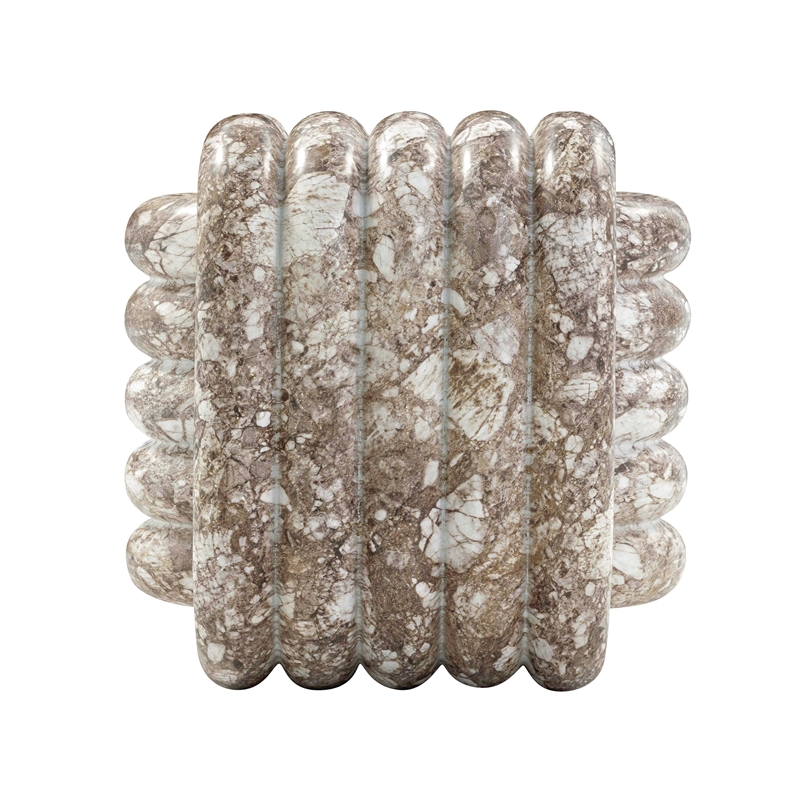 Love Knot Gray Faux Marble Indoor / Outdoor Accent Stool