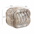 Love Knot Gray Faux Marble Indoor / Outdoor Accent Stool