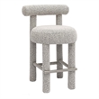 Carmel Black & White Boucle Counter Stool