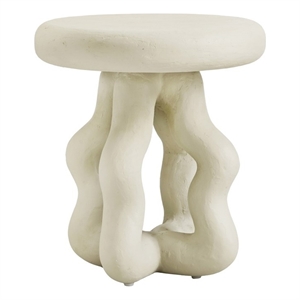 Maddie Cream Textured Side Table