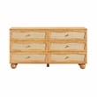 Grappa Natural Wood & Rattan Wavy Dresser