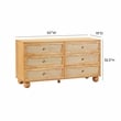 Grappa Natural Wood & Rattan Wavy Dresser