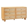 Grappa Natural Wood & Rattan Wavy Dresser